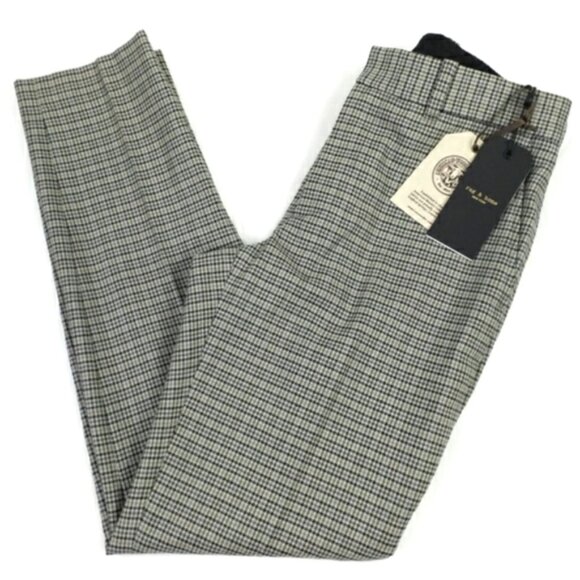 Rag & Bone Patrick Pant Grey Multi-Check Modern Fit Wool Blend Pant Mens 32 NWT - Picture 5 of 15